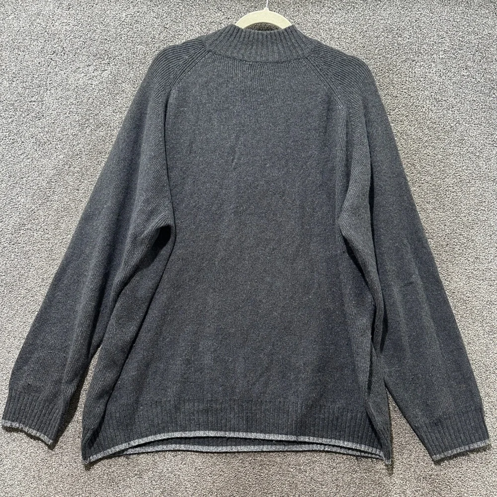 VTG Nike ACG‎ 1/4 Zip Pullover Sweater Men XL Gray Lambs Wool Blend Minimalist